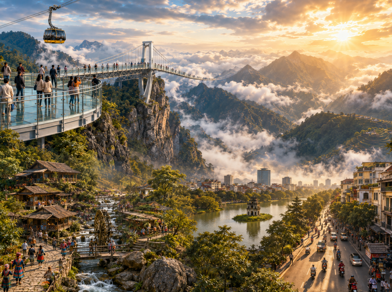 沙壩一雲龍玻璃橋－河內